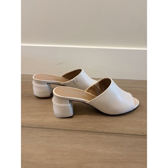 Nanette Lepore Shoes - Nanette Lepore Dani Parchment cream nude off white bone mules slides heels 8